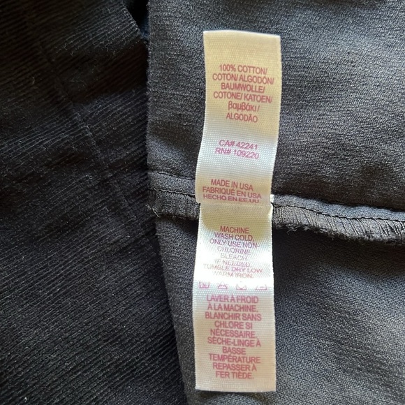 Velvet Gram & Spencer Lana Corduroy Shirt Dress Long Sleeves Mini Black - Picture 13 of 14